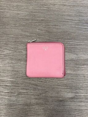 Fossil Pink ZIP-Around Leather Wallet
